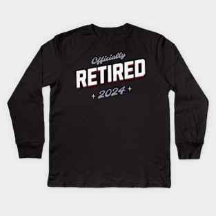 officially Retired 2024 Kids Long Sleeve T-Shirt